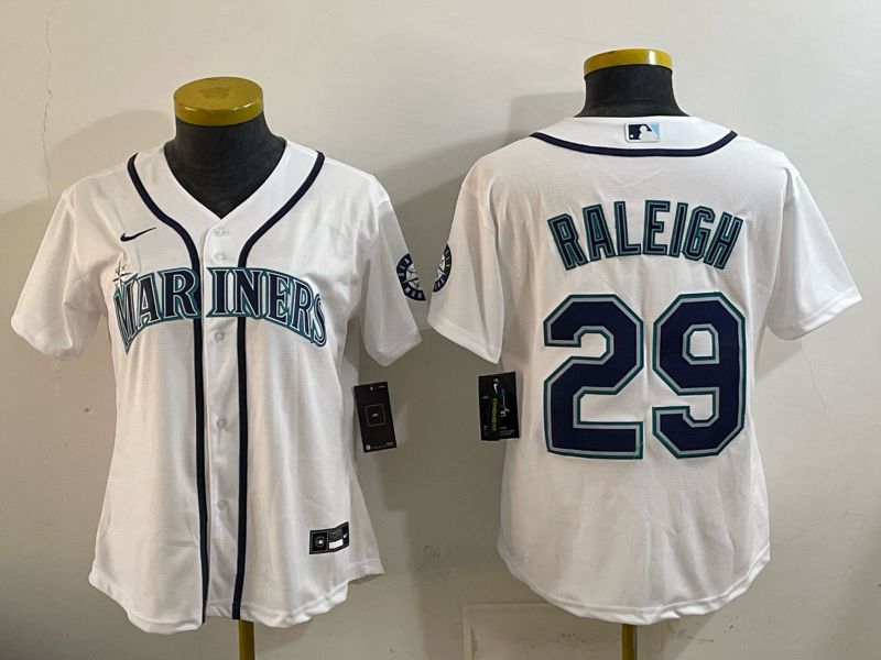 Women Seattle Mariners #29 Raleigh White Game 2026 Nike MLB Jersey style 01